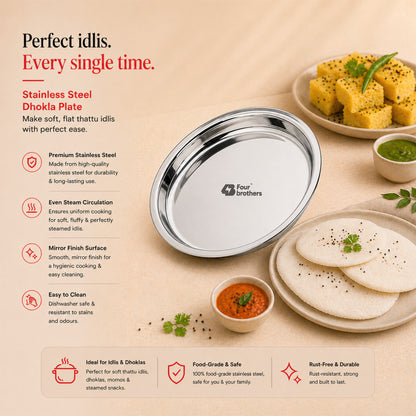 Dhokla Plate | Thattu Idly Plate - Single Pc