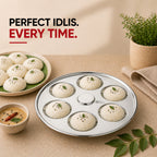 Stainless Steel Mini Idly Plate Set 6 Idly Capacity | Four Brothers
