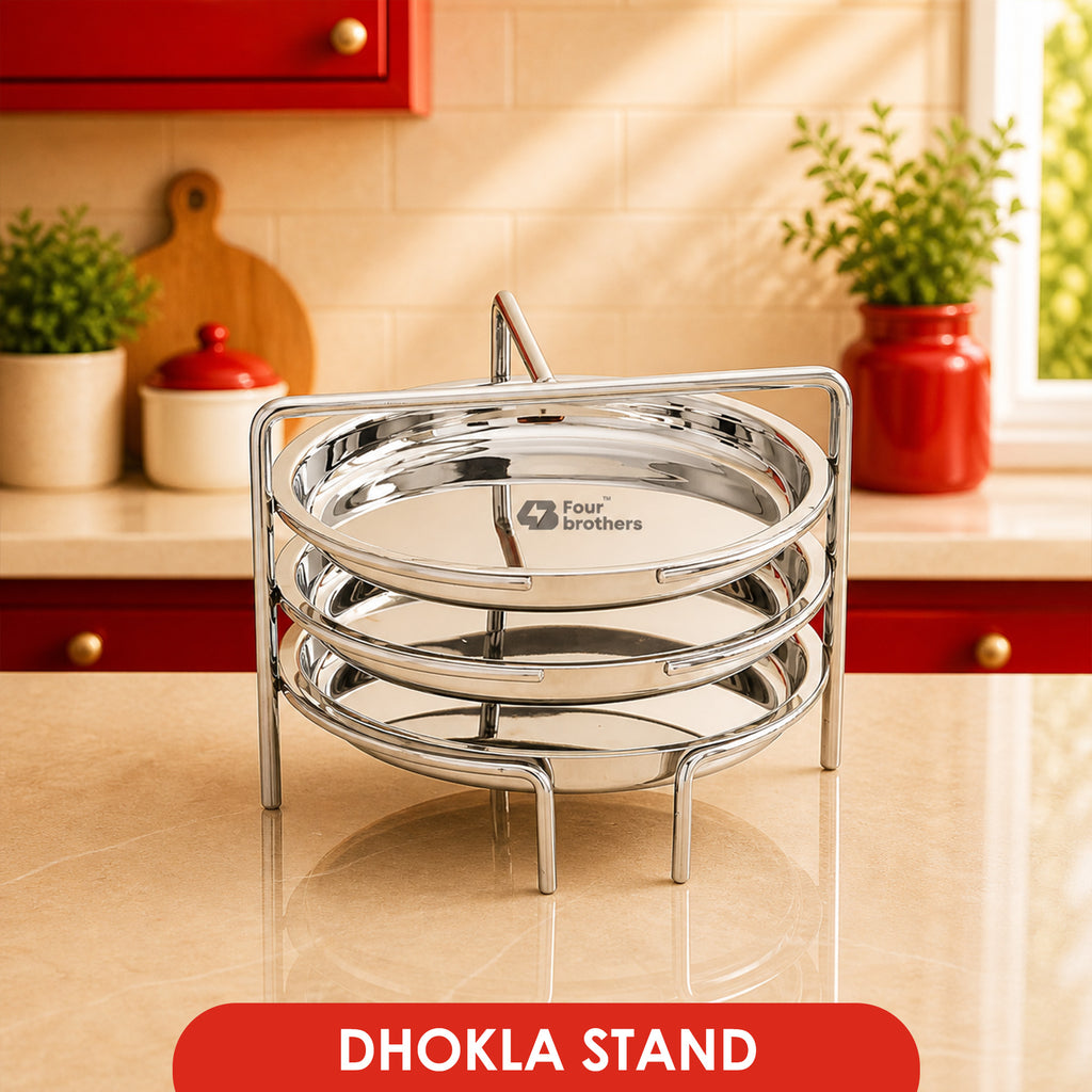 Dhokla Stand / Thattu Idly Stand – Stainless Steel Steamer Plate