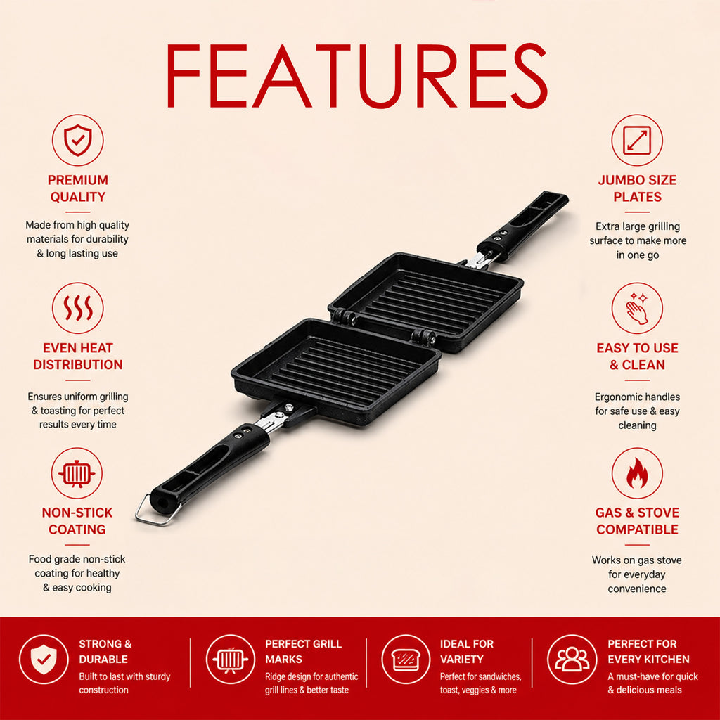 Jumbo Grill Sandwich Maker & Toaster