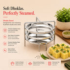 Dhokla Stand / Thattu Idly Stand – Stainless Steel Steamer Plate