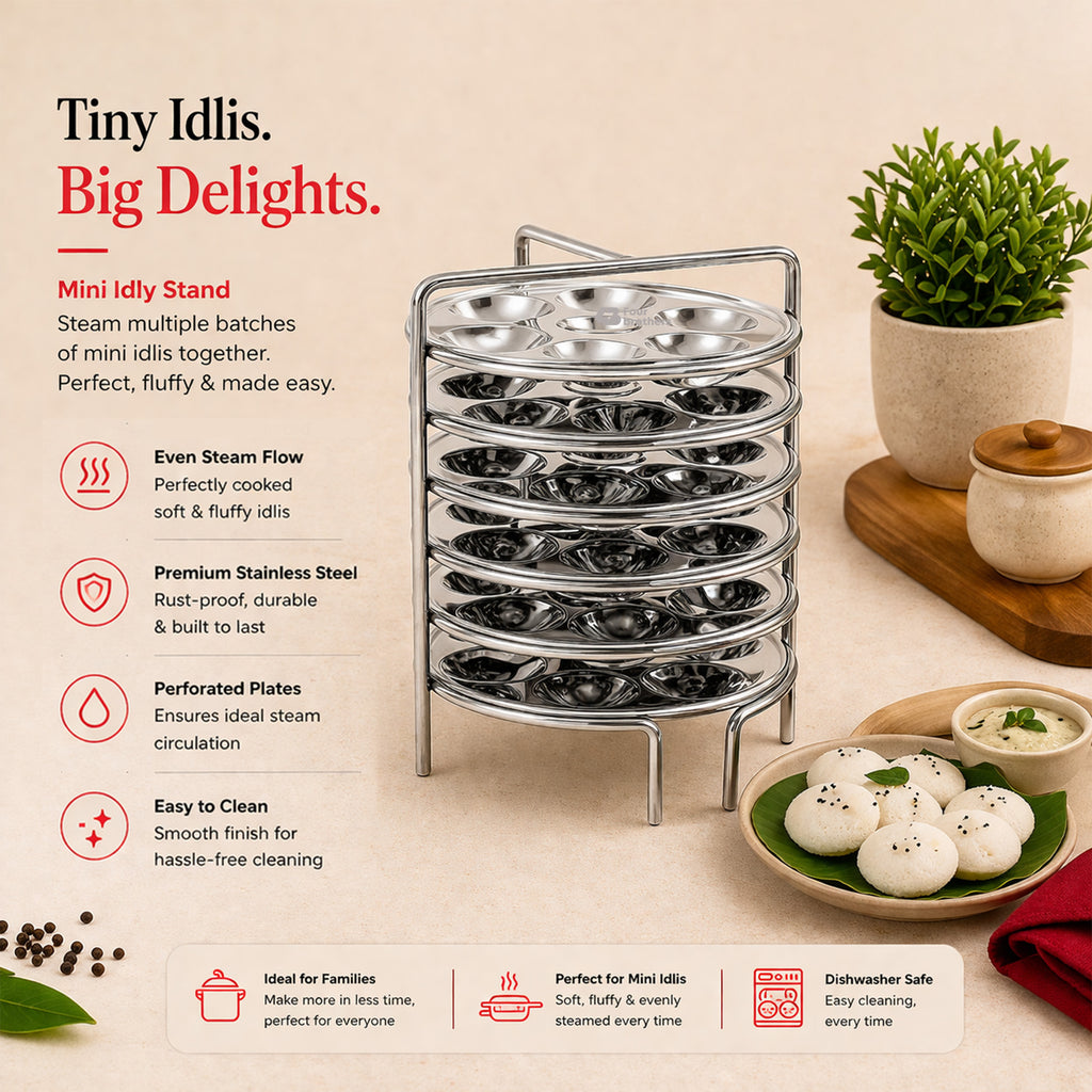 Mini Idly Stand – Stainless Steel Steamer Plate