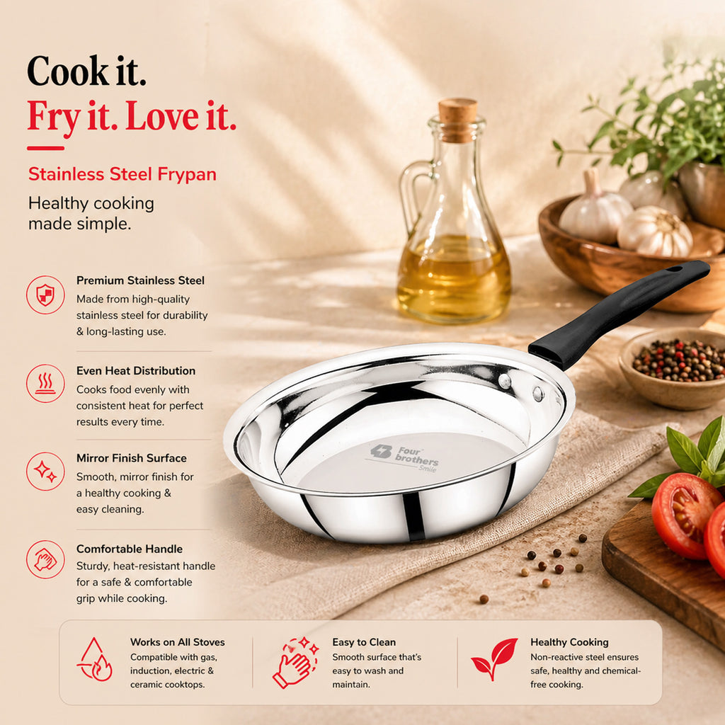 Four Brothers – Premium Stainless Steel Frypan