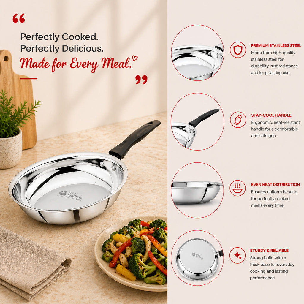 Four Brothers – Premium Stainless Steel Frypan