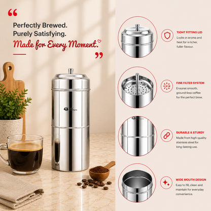 Stainless Steel Coffee Filter South Indian Style