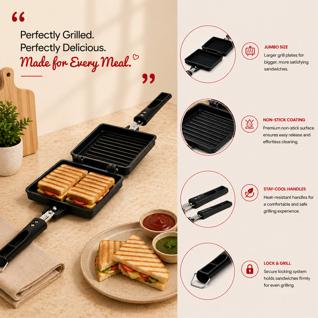 Jumbo Grill Sandwich Maker & Toaster