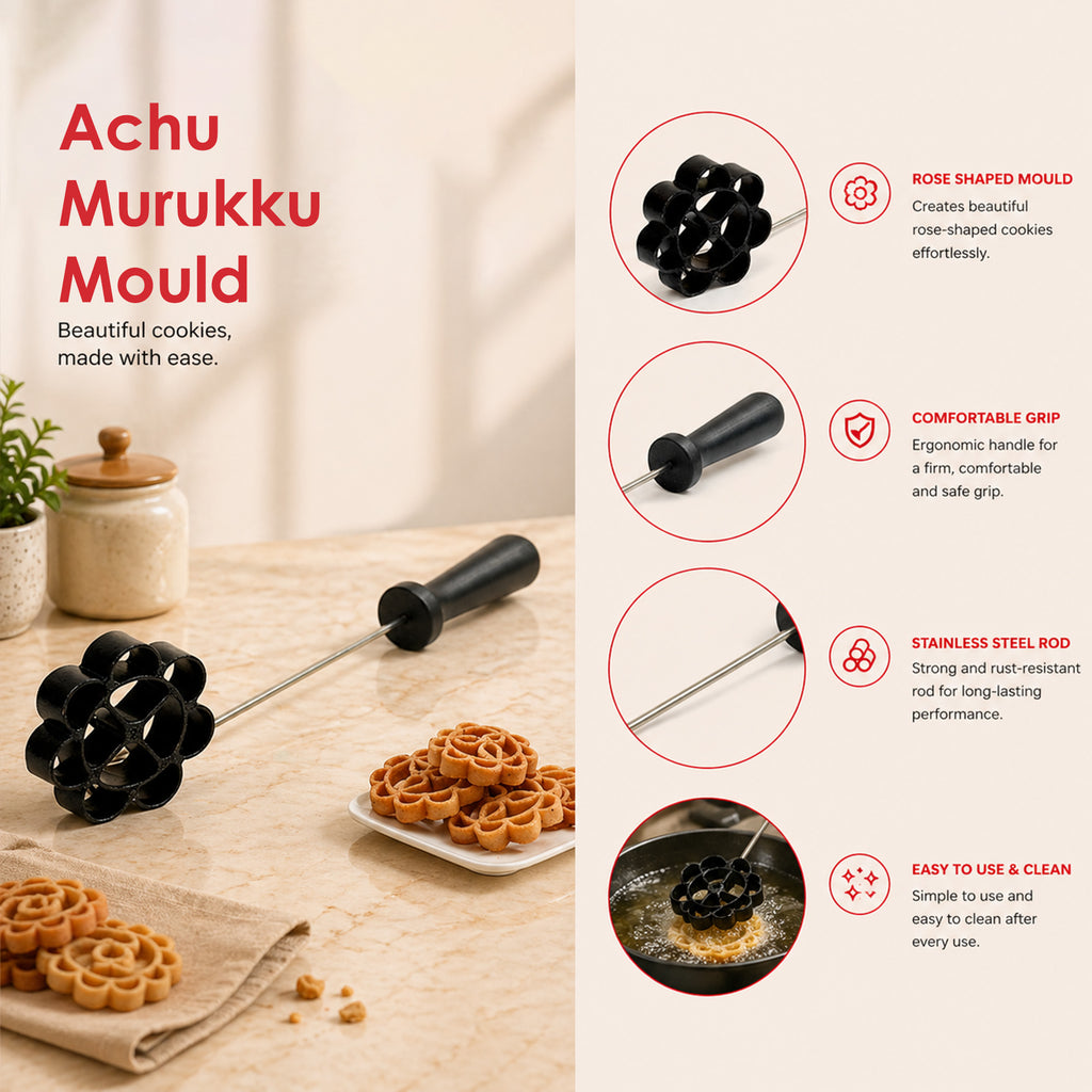 Non Stick Achu Murukku Rose Cookie Mould