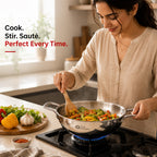 Four Brothers Triply Stainless Steel Tasla with Lid for Family Meals