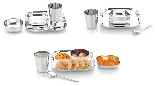 Cute Thali Set 5 Pieces – 100% Stainless Steel, Rust‑Proof
