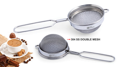 Stainless Steel Coffee and Tea Strainer with Double Mesh