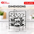 Mini Idly Stand Stainless Steel Steamer Plate, 5 Idlis Per Plate | Four Brothers