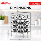 Mini Idly Stand Stainless Steel Steamer Plate, 5 Idlis Per Plate | Four Brothers