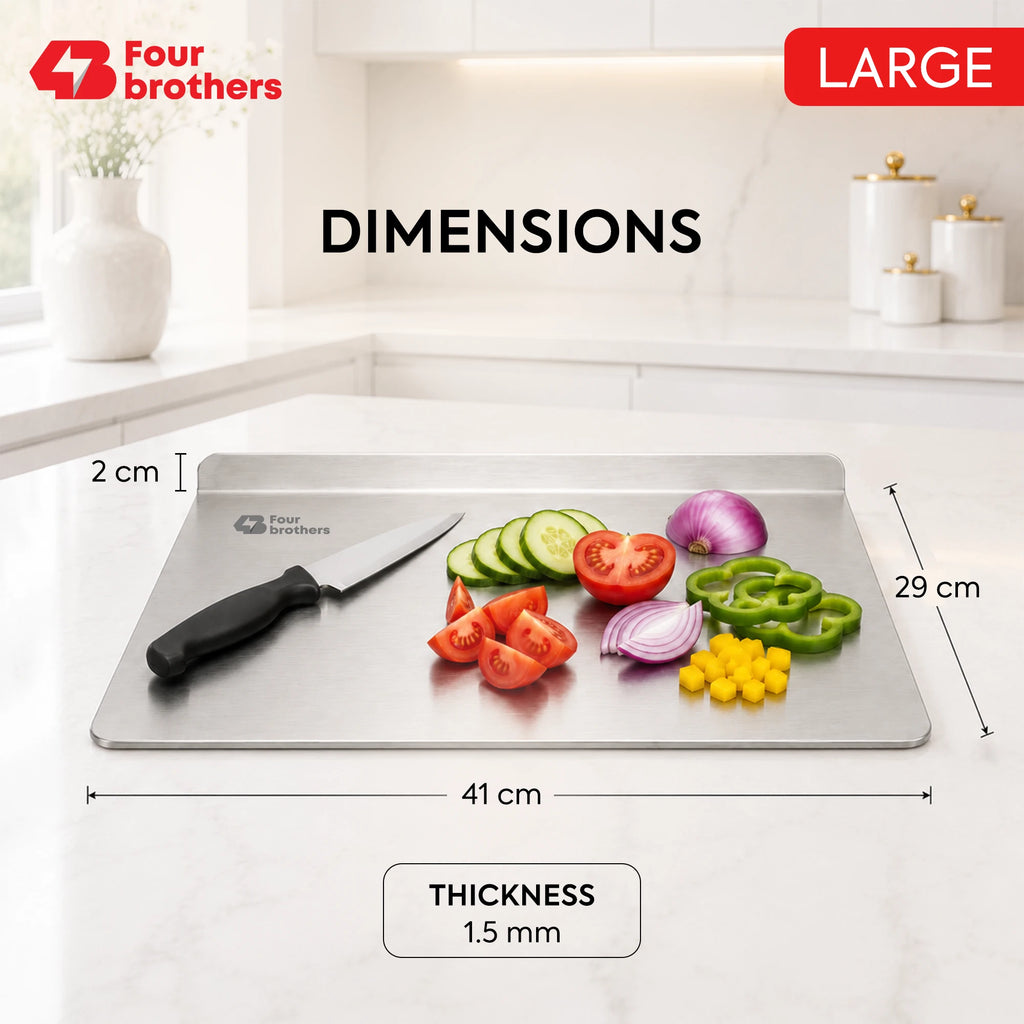 Stainless Steel Multipurpose Worktop Board | Cutting, Rolling & Kneading Platform