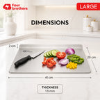 Stainless Steel Multipurpose Worktop Board | Cutting, Rolling & Kneading Platform
