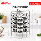 Mini Idly Stand Stainless Steel Steamer Plate, 5 Idlis Per Plate | Four Brothers