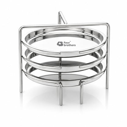 Dhokla Stand / Thattu Idly Stand – Stainless Steel Steamer Plate