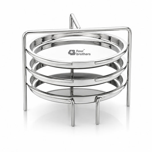 Dhokla Stand / Thattu Idly Stand – Stainless Steel Steamer Plate