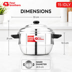 Optima Stainless Steel Idly Maker, Induction & Gas | Four Brothers