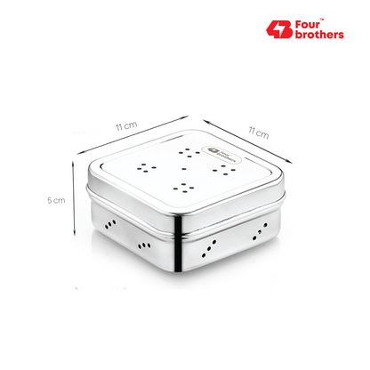 SS Mint & Coriander Storage Box | Fridge Fresh Herb Keeper | 100% Food Grade Steel