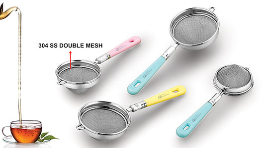🍵 Four Brothers  Coffee/Tea  Strainer-DELUX (304 SS Double Mesh)