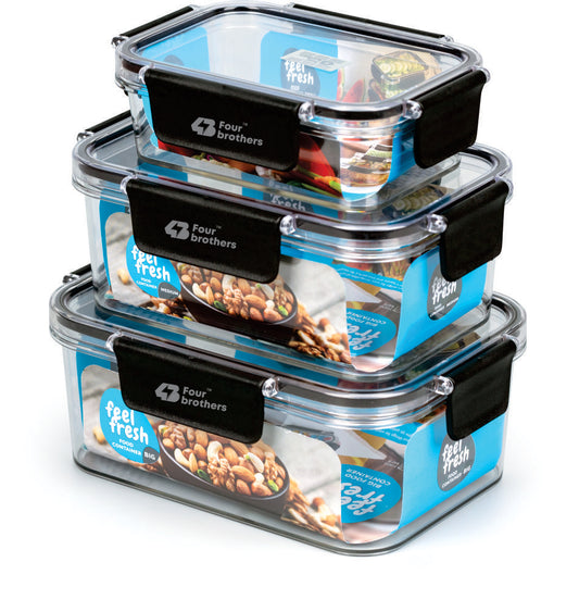 Feel Fresh Freezer Safe Containers with Lids - Airtight & Leakproof