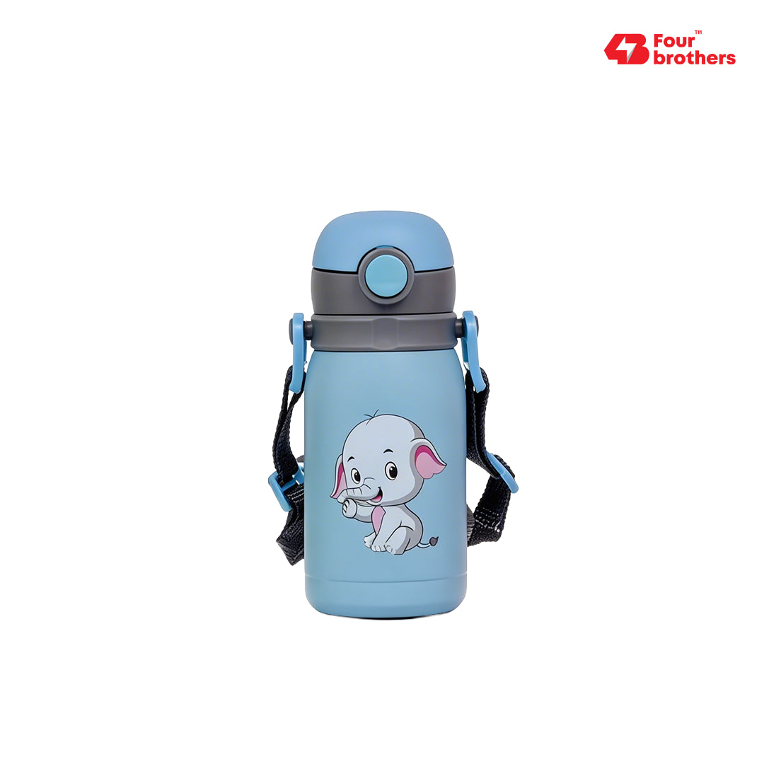 Four Brothers Kids Insulated Sipper Bottle- 300ml - 18Hr Hot & 24Hr Cold, Leakproof with Straw