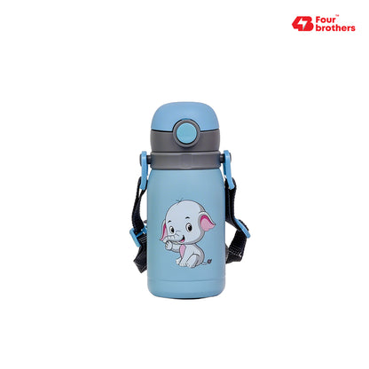 Four Brothers Kids Insulated Sipper Bottle- 300ml - 18Hr Hot & 24Hr Cold, Leakproof with Straw
