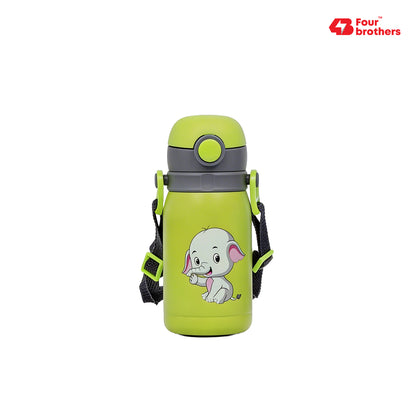Four Brothers Kids Insulated Sipper Bottle- 300ml - 18Hr Hot & 24Hr Cold, Leakproof with Straw