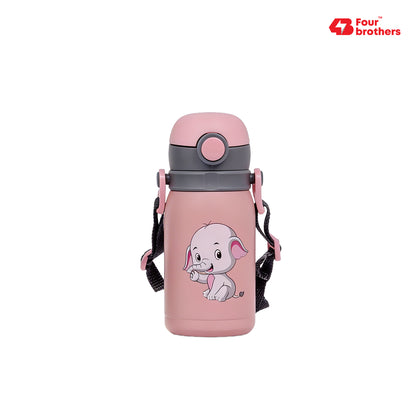 Four Brothers Kids Insulated Sipper Bottle- 300ml - 18Hr Hot & 24Hr Cold, Leakproof with Straw