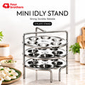 Mini Idly Stand Stainless Steel Steamer Plate, 5 Idlis Per Plate | Four Brothers