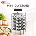 Mini Idly Stand Stainless Steel Steamer Plate, 5 Idlis Per Plate | Four Brothers