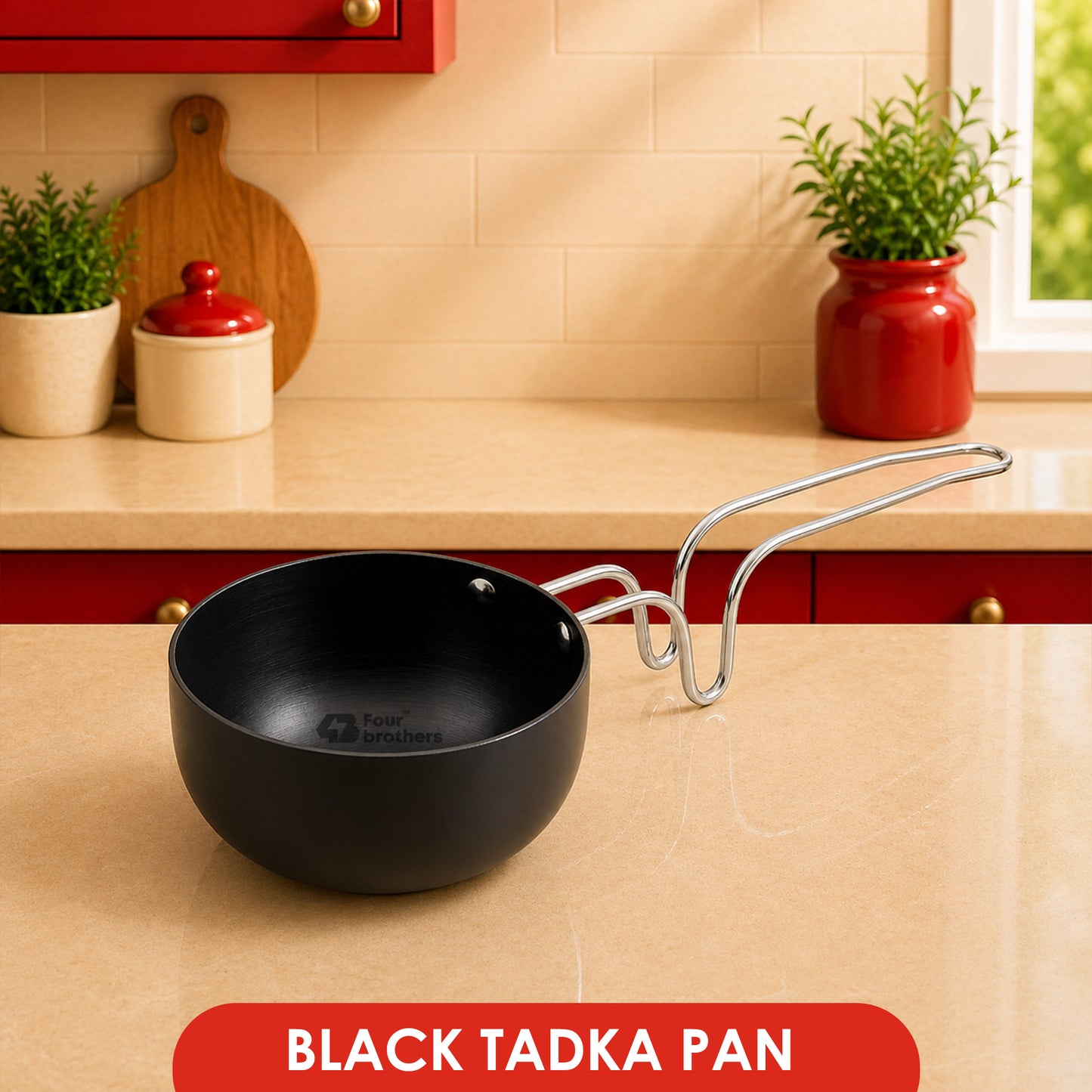 Vagaria Black Hard Anodised Tadka Pan