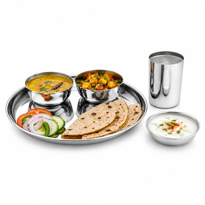 Mily Stainless Steel Thali Set – Regular Finish