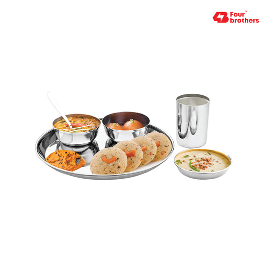 Mily Stainless Steel Thali Set – Regular Finish