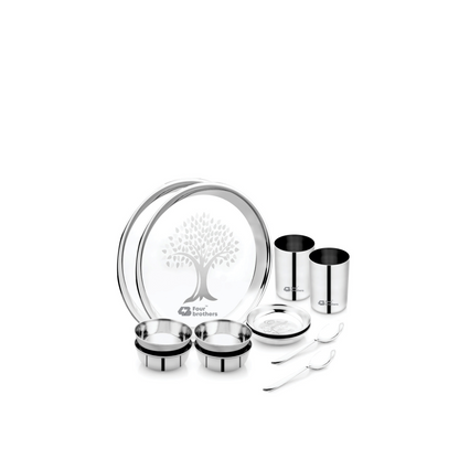 Stainless Steel Thali Set – Laser Print Finish