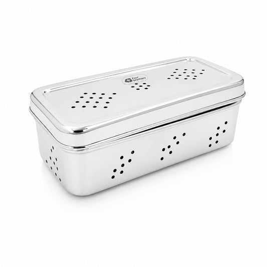 S.S Rectangle Air-Ventilation Fridge Storage Box – Large Sizes