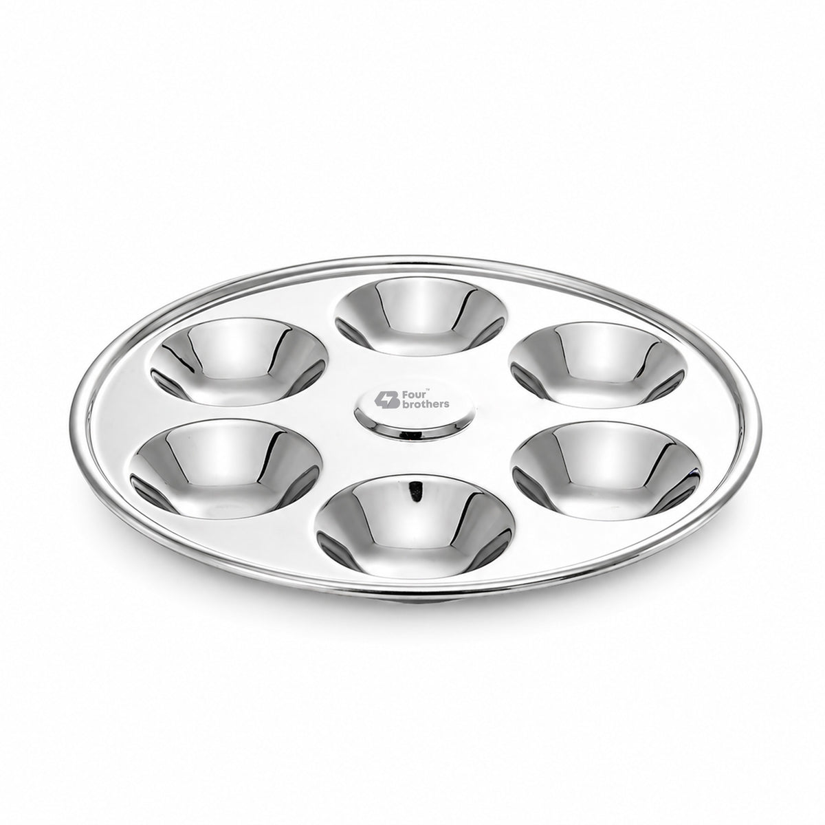 Stainless Steel Mini Idly Plate Set 6 Idly Capacity | Four Brothers