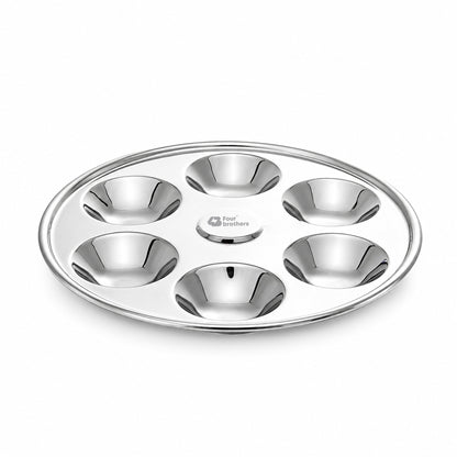 Stainless Steel Mini Idly Plate – 6 Idly Capacity