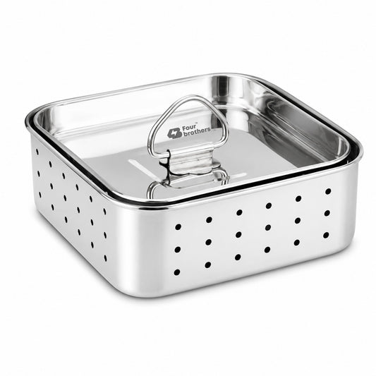 Stainless Steel Paneer Mould – 550ML Capacity (Square Shape)