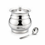Polo Stainless Steel Ghee Pot with Spoon | Four Brothers
