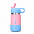 Wave Junior Leakproof Stainless Steel Kids Straw Bottle 380ml Four Brothers