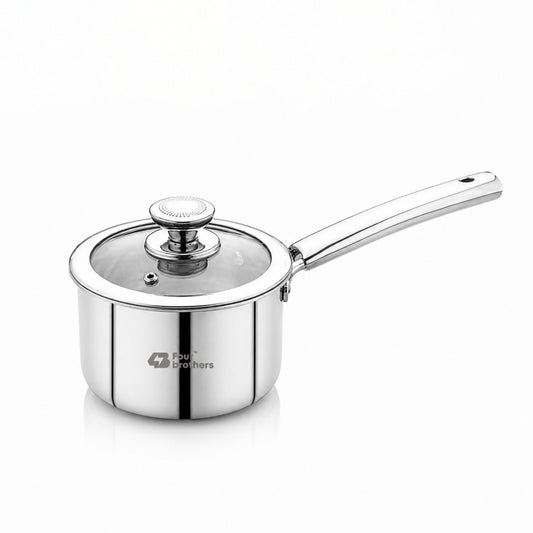 Four Brothers Triply Stainless Steel Saucepan – Induction Compatible