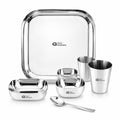 Square Thali Set 5 Piece Stainless Steel Four Brothers