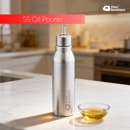 Oil Pourer Stainless Steel -Spill-Free, Hygienic & Durable Dispenser