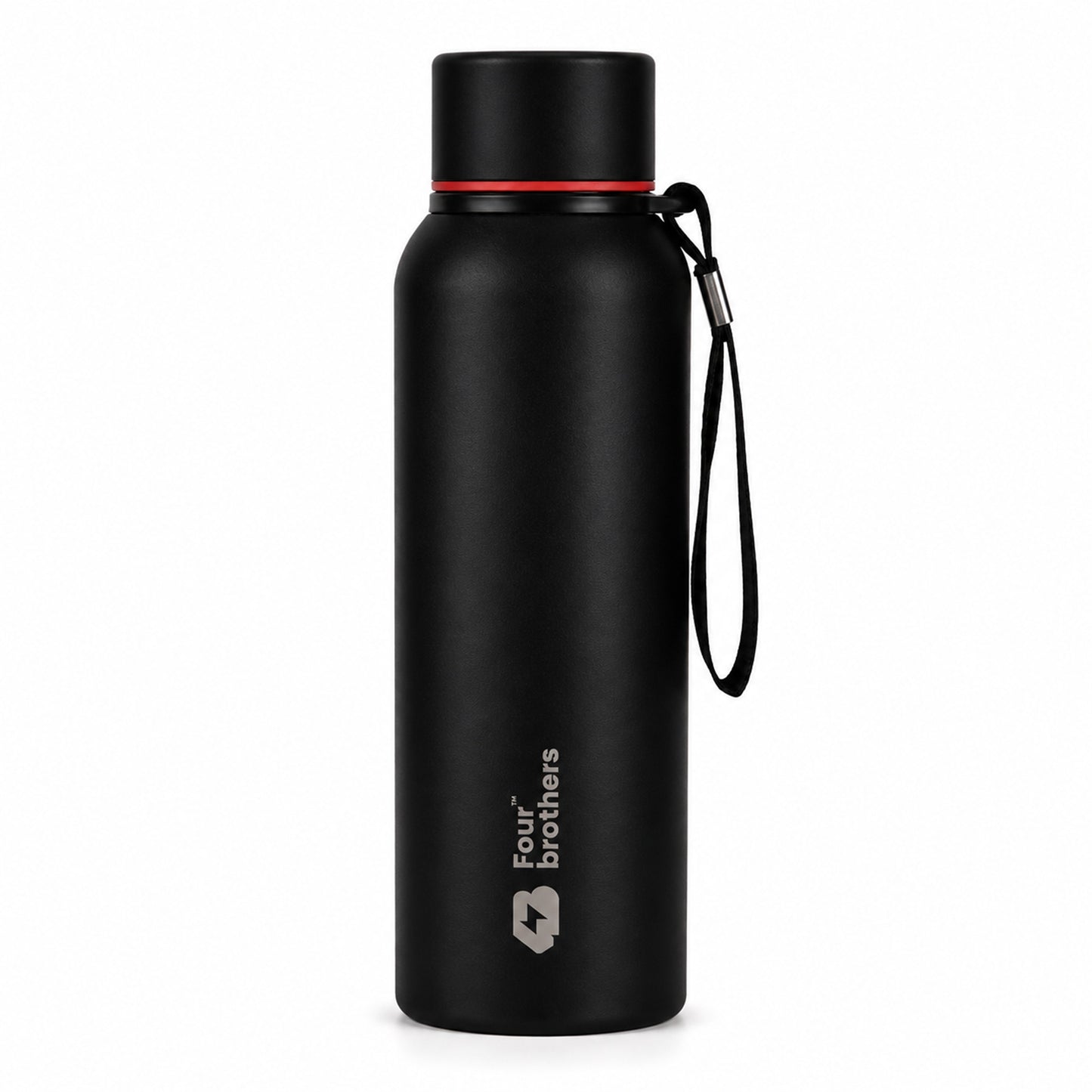Four Brothers Insulated Water Bottle( Storm ) – 18Hr Hot & 24Hr Cold Stainless Steel Flask (Leakproof)