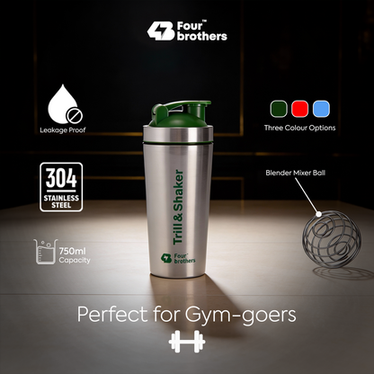 Four Brothers Stainless Steel Trill & Shaker Bottle