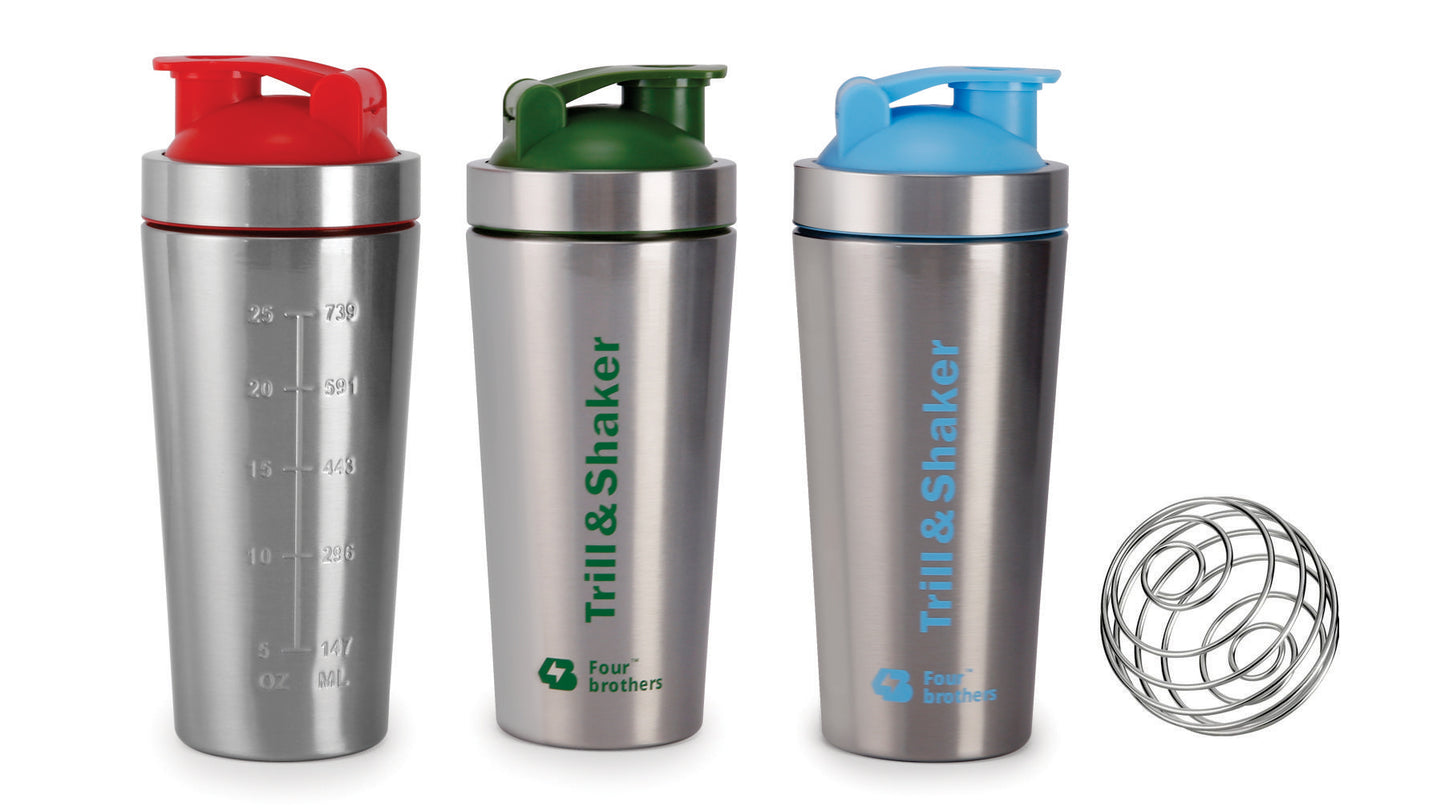 Four Brothers Stainless Steel Trill & Shaker Bottle