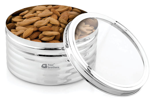 Ultra Storage Stainless Steel Box with See‑Through Lid