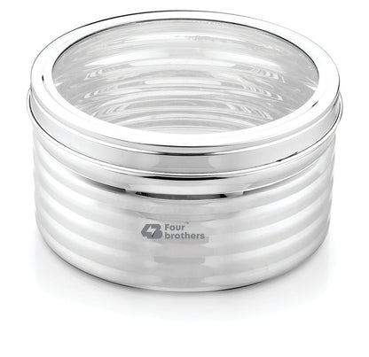 Ultra Storage Stainless Steel Box with See‑Through Lid