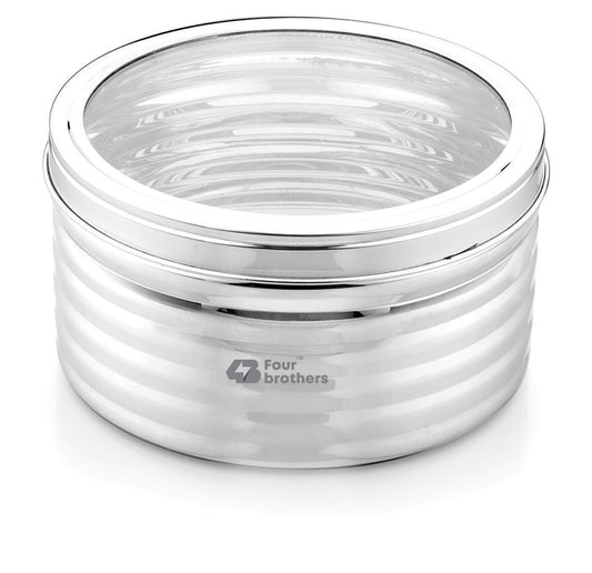 Ultra Storage Stainless Steel Box with See‑Through Lid